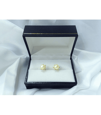 Aros pistilos con perla Talla 3