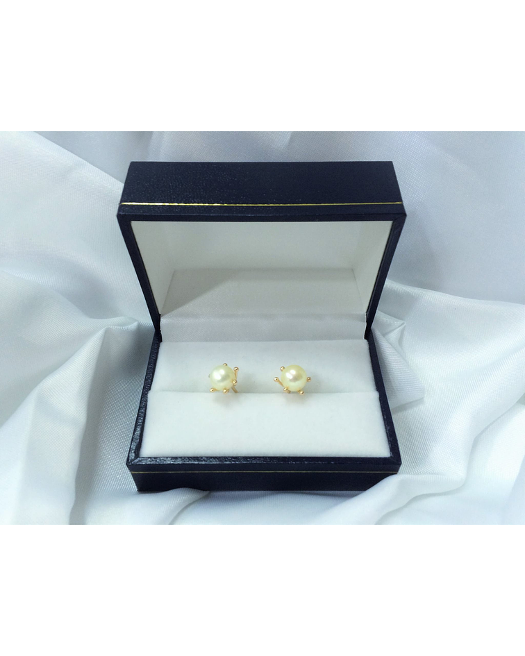 Aros pistilos con perla Talla 3