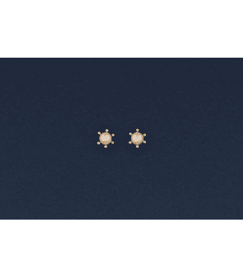 Aros pistilos con perla Talla 3