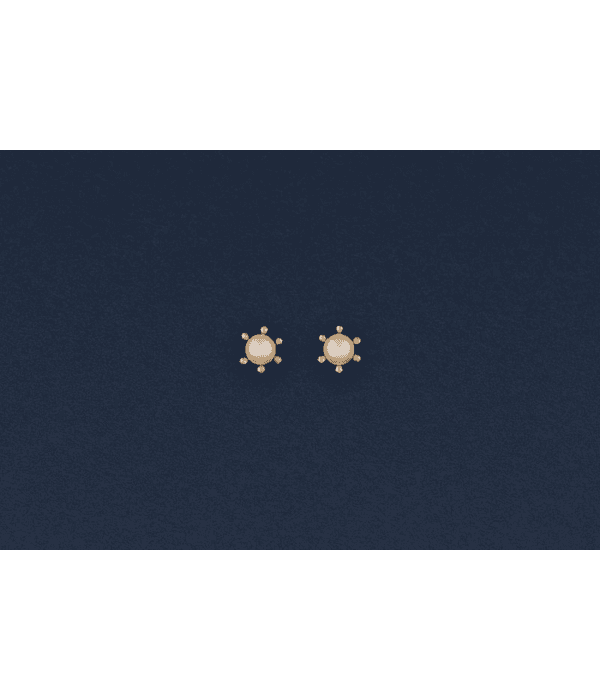 Aros pistilos con perla Talla 3