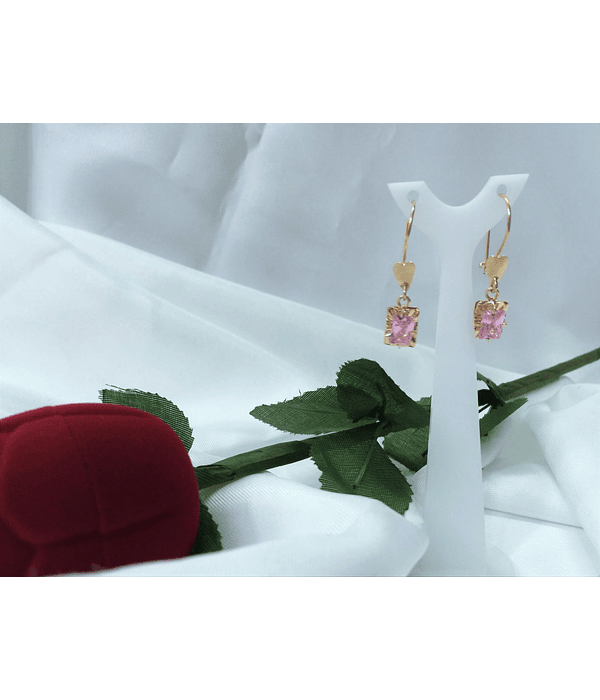 Aros colgantes circón 