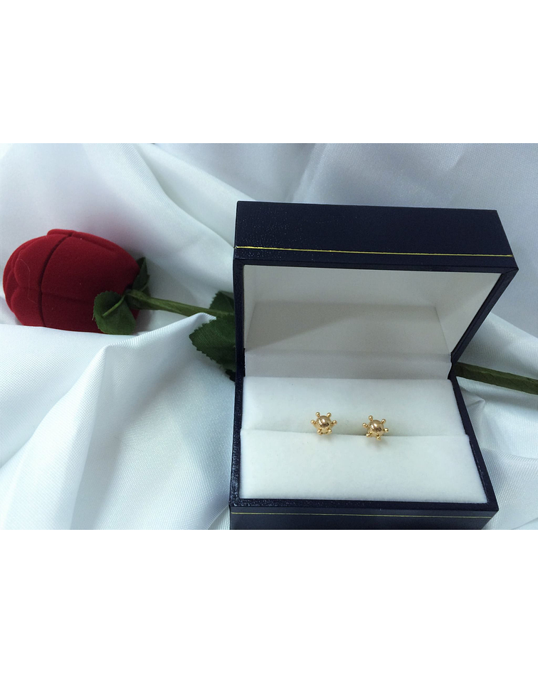 Aros oro modelo solcito ☀️ Talla 3