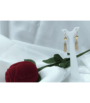 Aros de oro colgantes modelo Filigrama