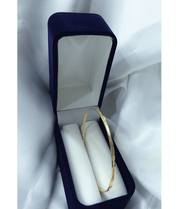 Pulsera esclava de oro facetado