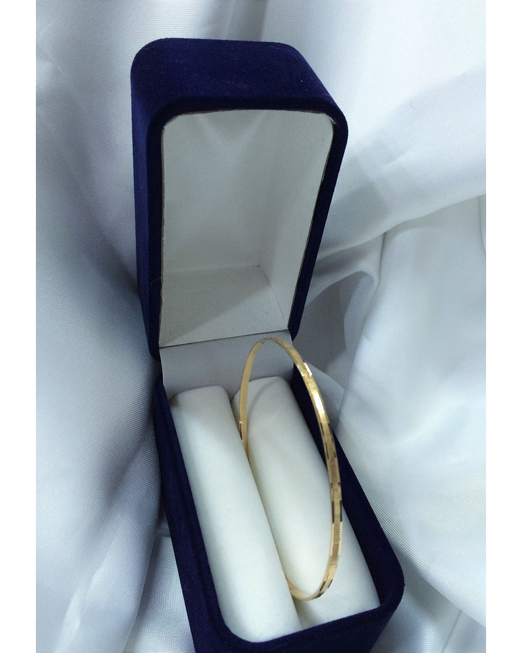 Pulsera esclava de oro facetado