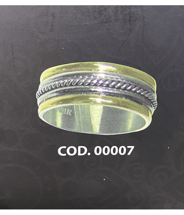 Argollas plata con oro solo una trenza 💍8 mm