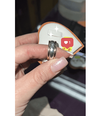 Argollas plata en medio 🌷