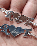 Pulseras iniciales y corazón 💓 