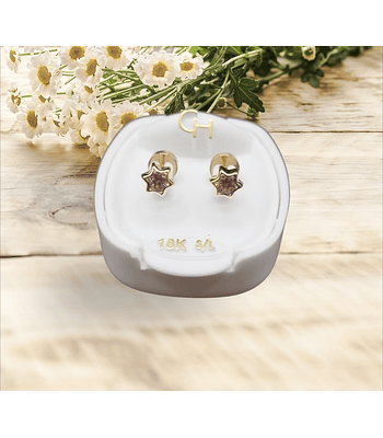 Estrella circón ✨ Talla 2    18k