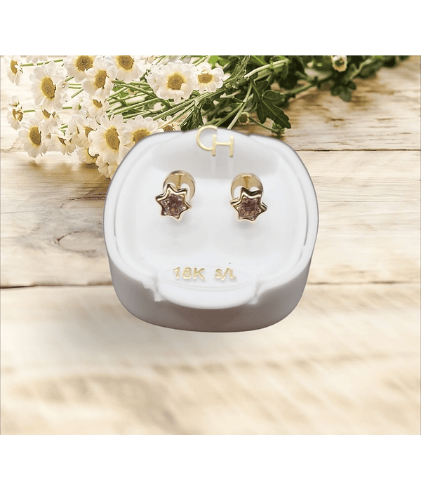 Estrella circón ✨ Talla 2    18k