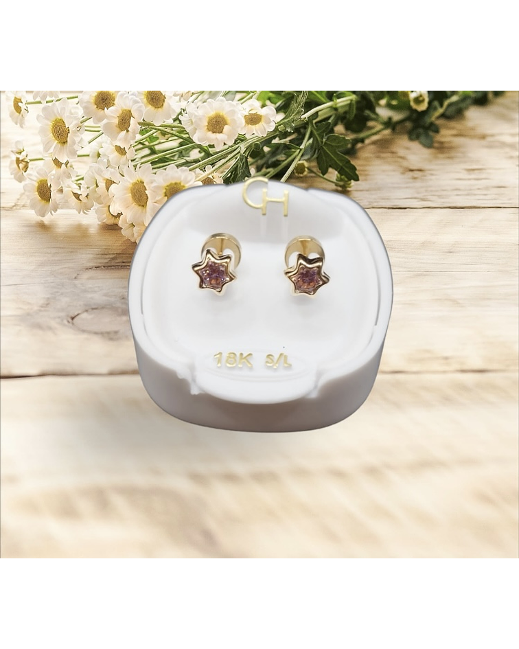 Estrella circón ✨ Talla 2    18k