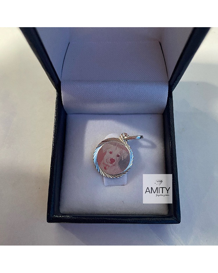 Colgante con Fotograbado Modelo redondo Talla 2