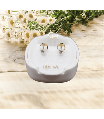 Aro abridor chispa circón - 18k / 2 mm