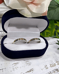 Argollas plata con oro lisa 4 mm cod 39