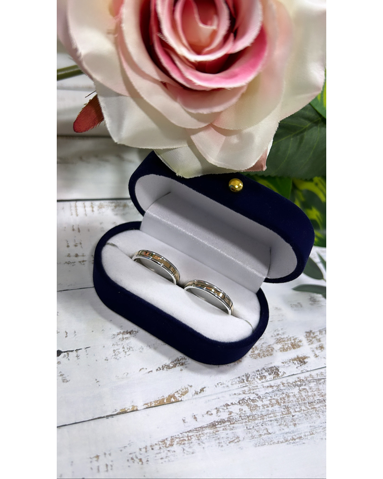 Argollas plata con oro lisa 4 mm cod 39