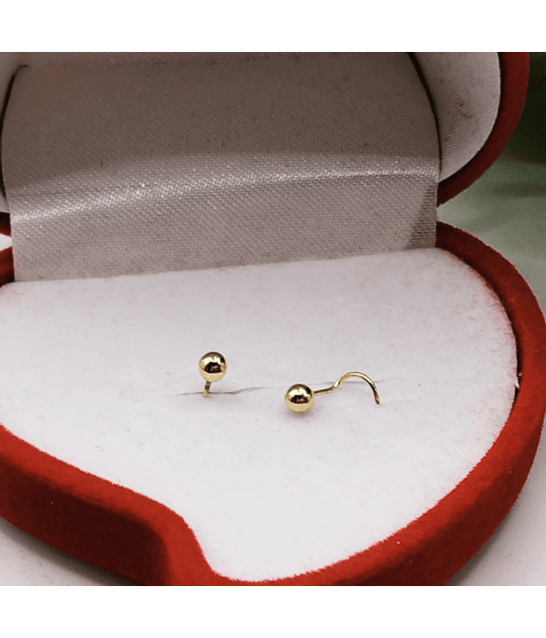 Aro nariz bolita enroscada