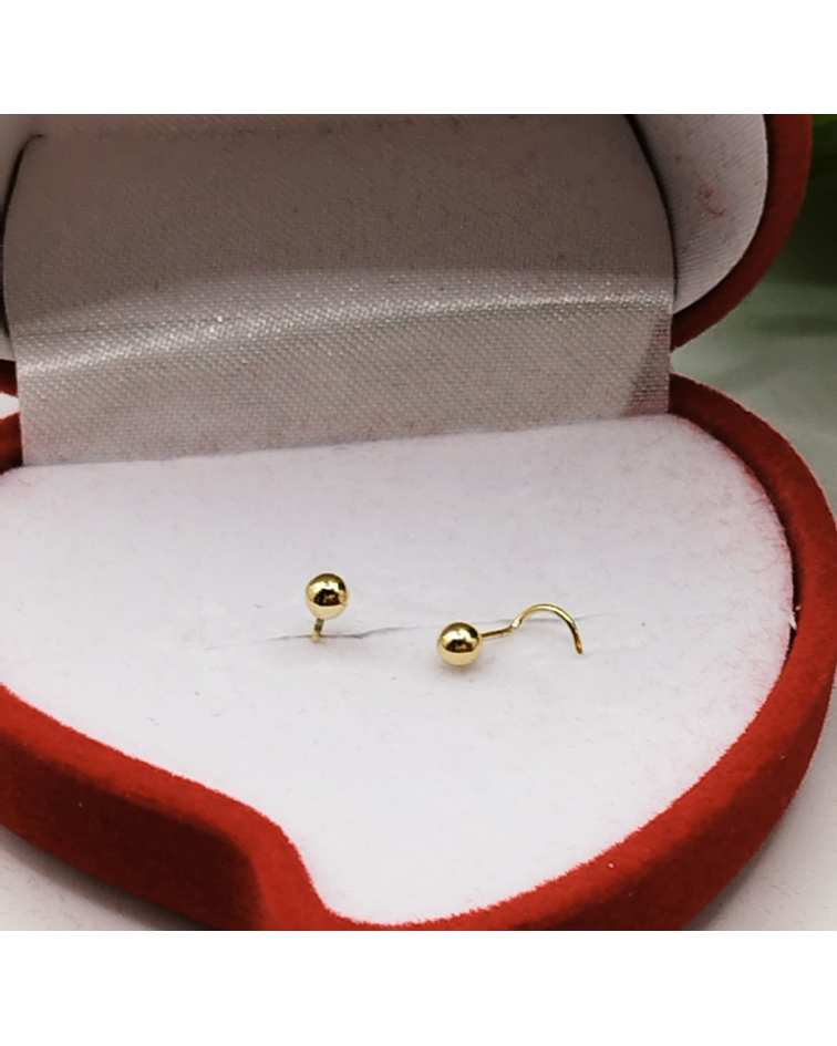 Aro nariz bolita enroscada