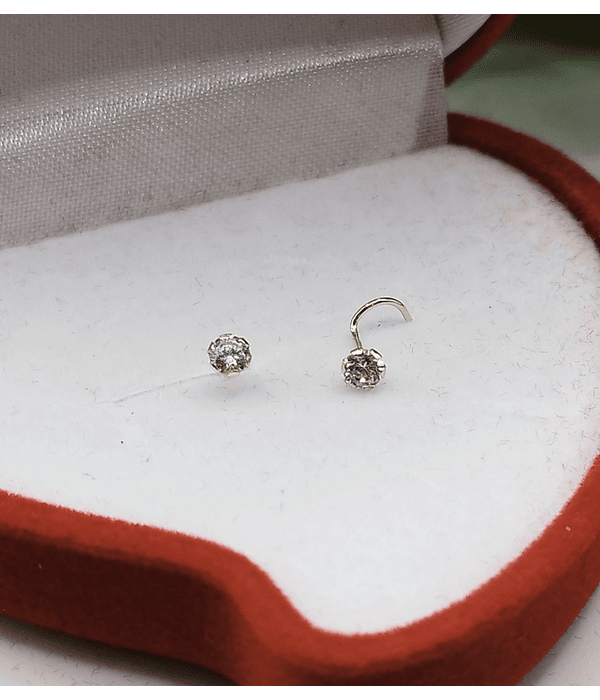 Piercing Oro Brillo enroscado ✨