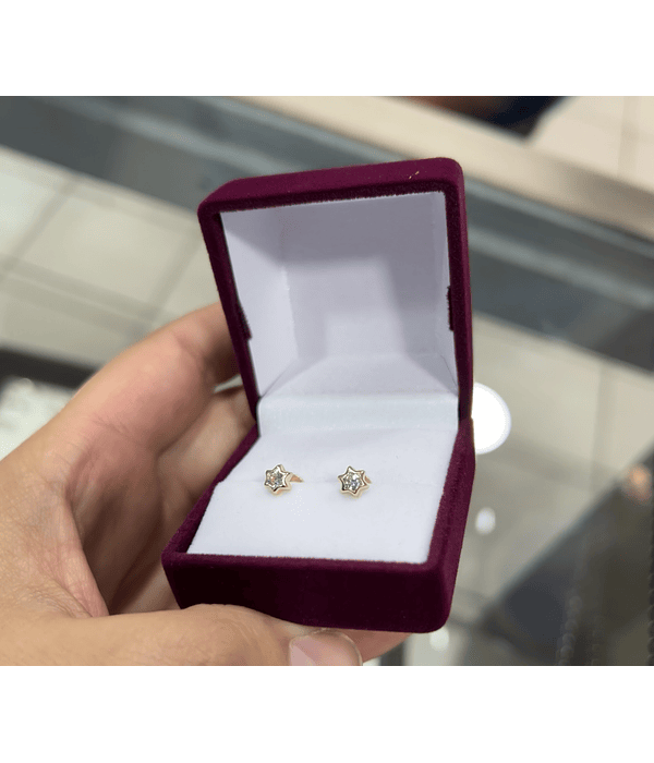 Estrella circón 18k Talla 1