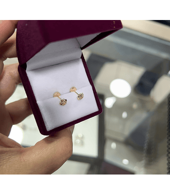 Estrella circón 18k Talla 1