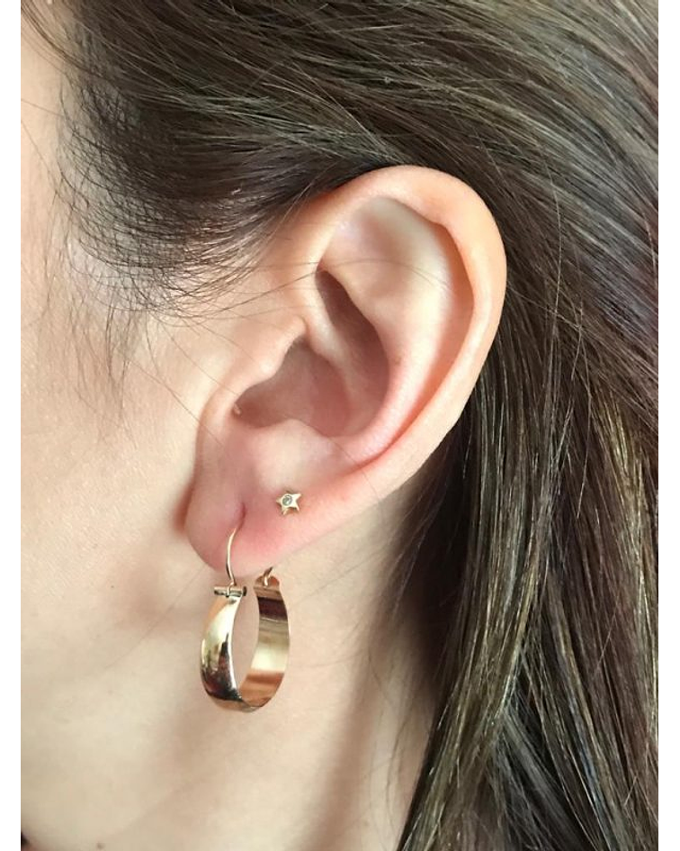 Aros bote no 4 de oro 18k⭐