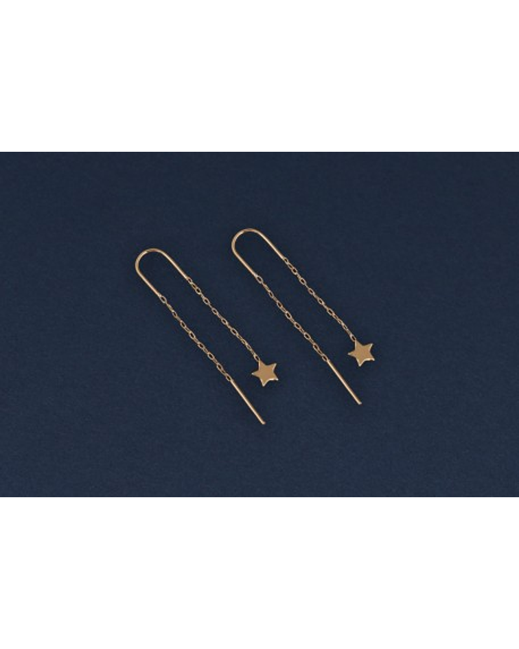 Aros Colgantes cadena y estrella ⭐