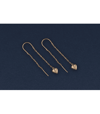 Aros Colgantes cadena y corazón