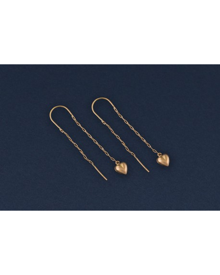 Aros Colgantes cadena y corazón