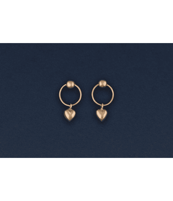 Aros pegados circulo de corazón ✨