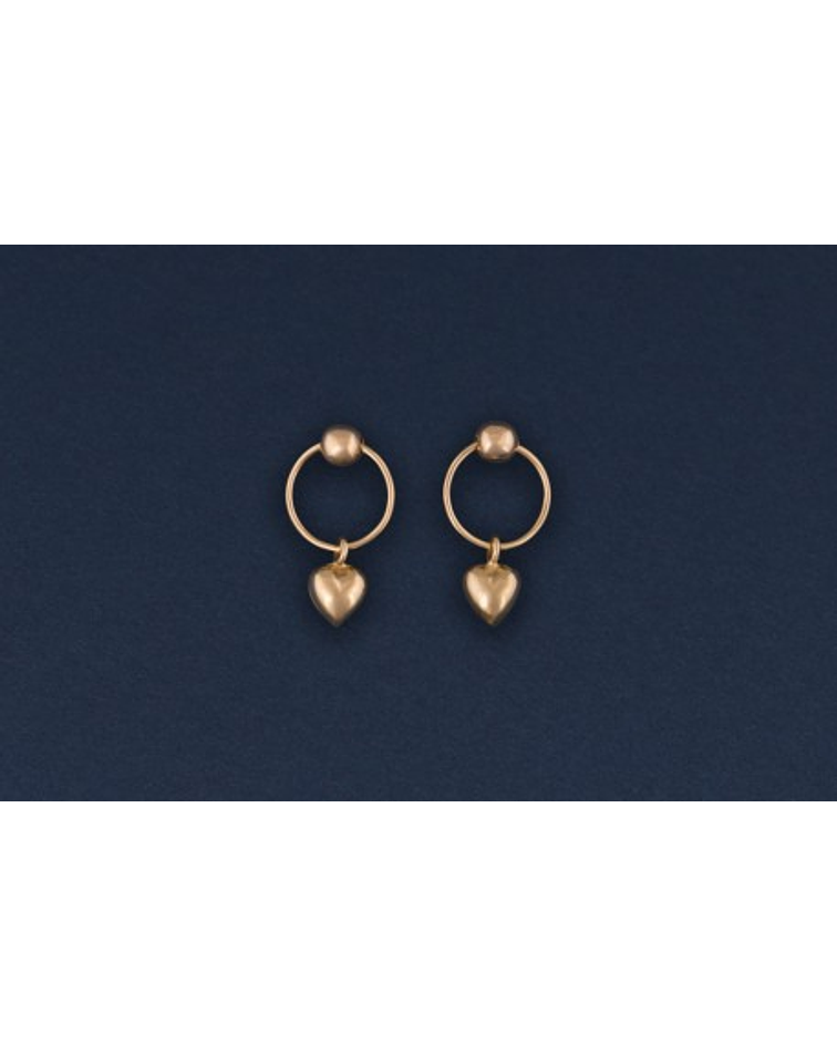 Aros pegados circulo de corazón ✨