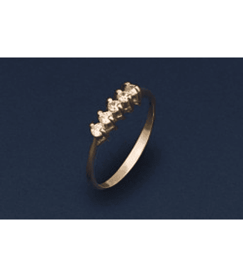 Anillo modelo cinco circones 🌟