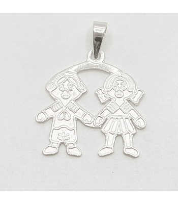 Colgante niño- niña estudiantes 