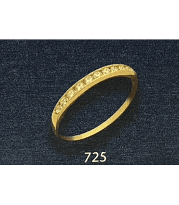 Anillo cintillo circones 