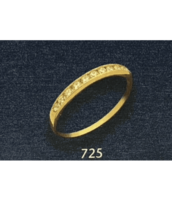 Anillo cintillo circones 