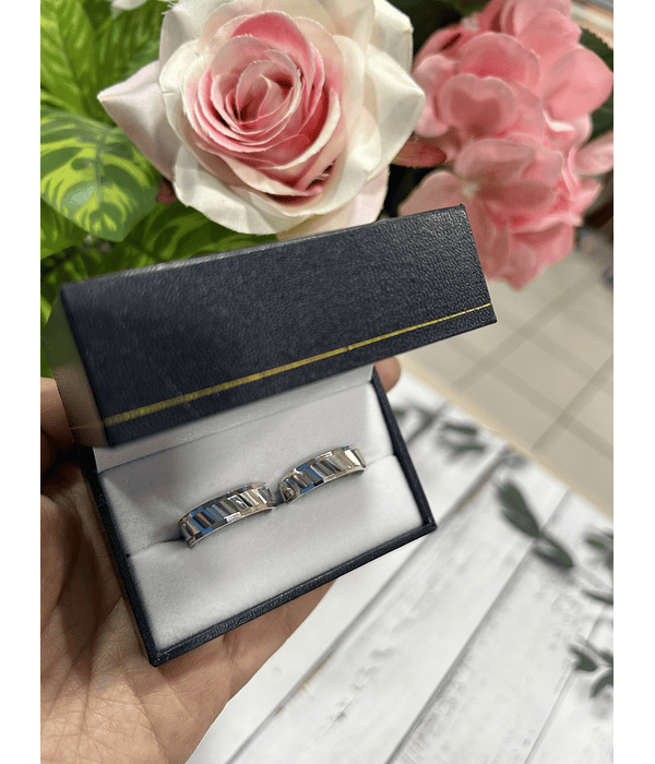 Argollas de plata facetado brillante 