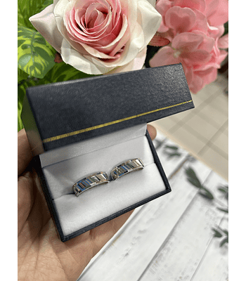 Argollas de plata facetado brillante 