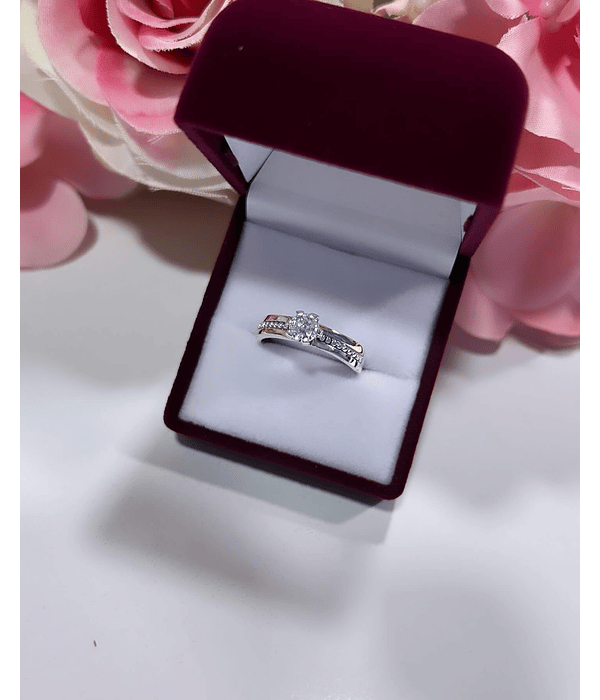 Solitario camino en circón 