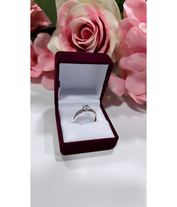 Solitario camino en circón 