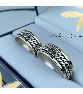 Argollas doble trenzado ✨✨ 8mm 