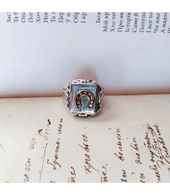 Anillo sello herradura 