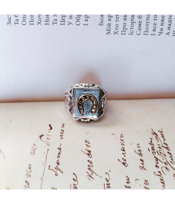 Anillo sello herradura 