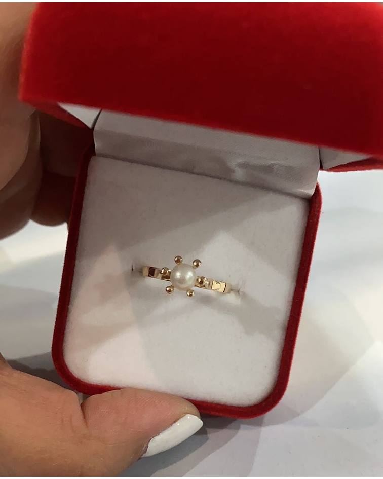 Anillo perla pistilos cod 925