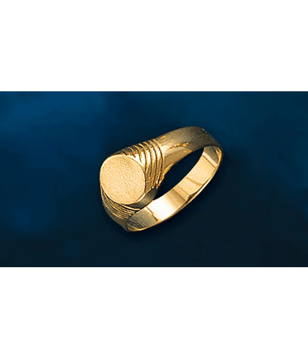  ANILLO SELLO OVALADO DIBUJO ESPIRAL  cod 1012