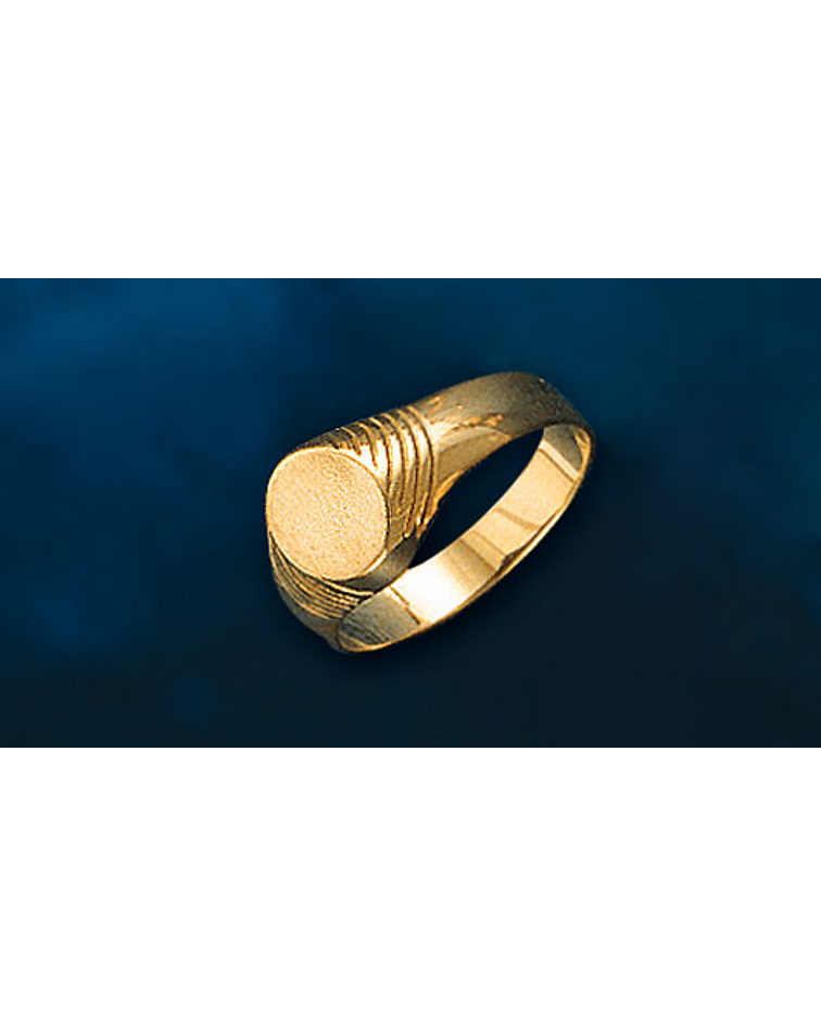  ANILLO SELLO OVALADO DIBUJO ESPIRAL  cod 1012