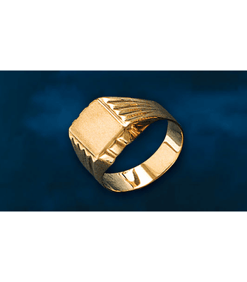 ANILLO SELLO CUAD. MED. 4 FESTONES cod 1057