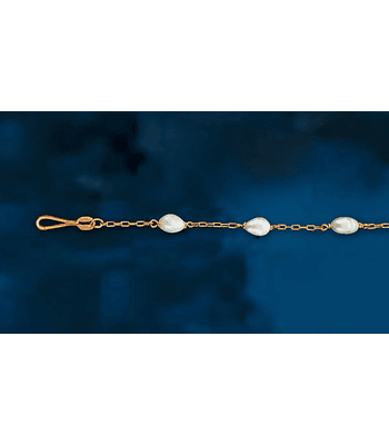 Collar Cadena con perlas de río 50 cm largo - cod 2635