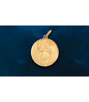 Medalla signo Cáncer grabado a mano cod 1710CA 