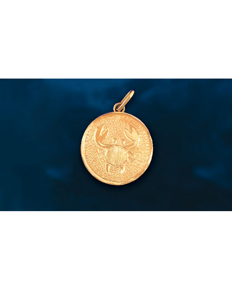 Medalla signo Cáncer grabado a mano cod 1710CA 
