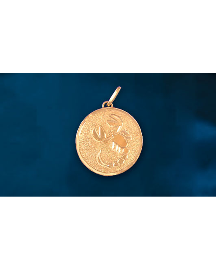 Medalla signo Escorpio grabado a mano cod 1710ES 