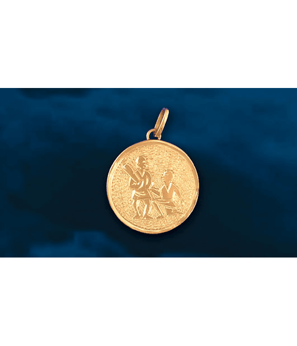 Medalla signo Géminis grabado a mano cod  1710GE